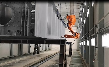 大型結構件側壁機器人噴漆